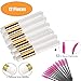 12 Pcs Eyelash Extensions Remover Brush Lash Cleaning Brushes Blackhead Washing Cleanser Tool Soft Cosmetic Shampoo Cleansing Brushes with a Dozen Mascara Brushes Wands,White
