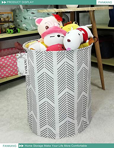 Fankang Storage Basket, Nursery Hamper Canvas Laundry Basket Foldable With Waterproof Pe Coating Large Storage Baskets For Kids Boys And Girls thumb #2