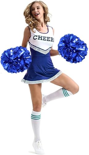 Miniatura 159 de Hooshing - Paquete de 2 pompones de animadora con mango tipo bastón, pompones para espíritu de equipo, deportes, bailes, animación, para niños