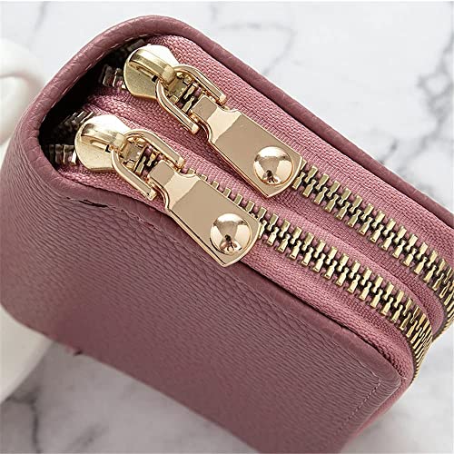 Wallet Women's Pu Leather Wallet Large Capacity Short Card Holder Multifunctional Storage Coins Pocket Ultra Thin Credit Card Purses Tear-Resistant,Purple,1,8x11cm2