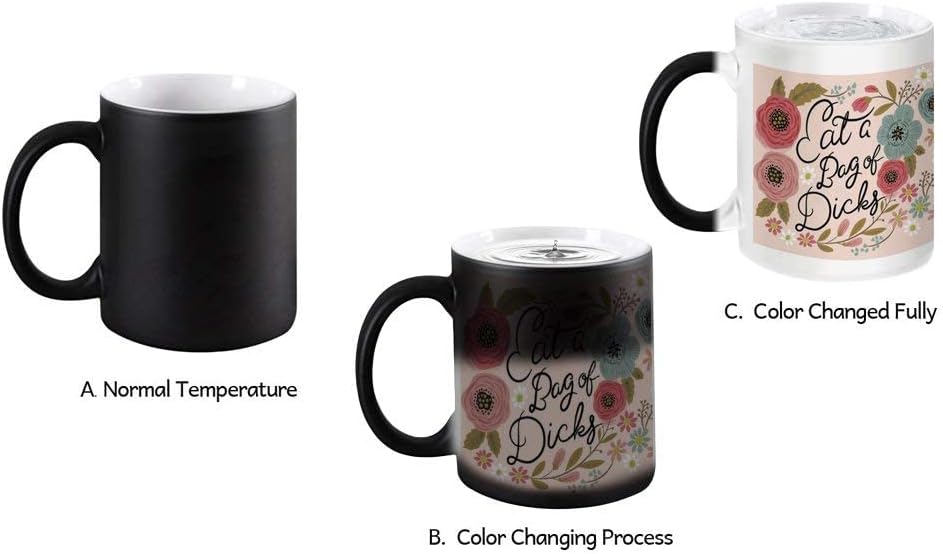 Onе-Dау Sаlе: Uр tо 80% оƒƒ Ditooms Magic Mug Heat Sensitive Ceramic Coffee Mug, Eat a Bag of Dicks,11oz