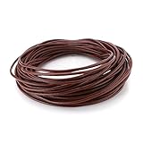 BeadsTreasure 15 Ft of Brown Genuine Leather Cord Round 2 mm Diameter.