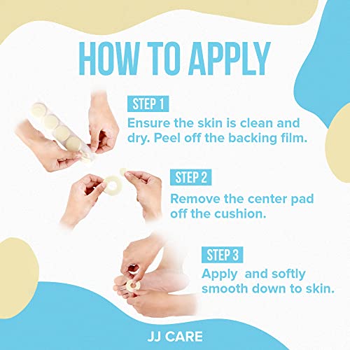 Jj Care Callus Cushions (Pack Of 50) Callus Pads For Bottom Of Foot - Round Shape - Callous Remover For Feet Pads - Soft Felt Foot Pads For Calluses For Women, Pain Relief & Foot Care #TOP5