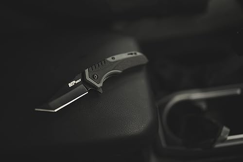 Miniatura 6 de Smith & Wesson M&P Shield Cuchillo de apertura asistida de acero inoxidable de 6.8 pulgadas con hoja Tanto de 2.8 pulgadas y mango de goma para