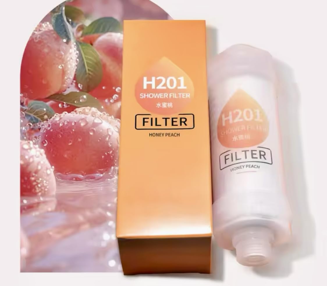 Filtro doccia con aroma e vitamina C, migliora la salute della pelle e dei capelli (aroma di pesca)