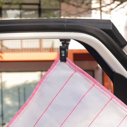 Clip De Gancho De De Coche/2 Piezas De ABS, Colgador De Almacenamiento Adhesivo, Organizador Interior Automotriz | Soporte Universal Parasol Panel De Instrumentos Permiso De Conducir - imagen 3