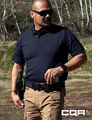 Cqr Men's Polo Shirt, Long And Short Sleeve Tactical Shirts, Dry Fit Lightweight Golf Shirts, Outdoor Upf 50+ Pique Shirt, Frost Essential Police Navy, X-Large #TOP3