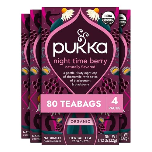 Pukka Night Time Berry Organic Herbal Tea, Soothing Infusion With...