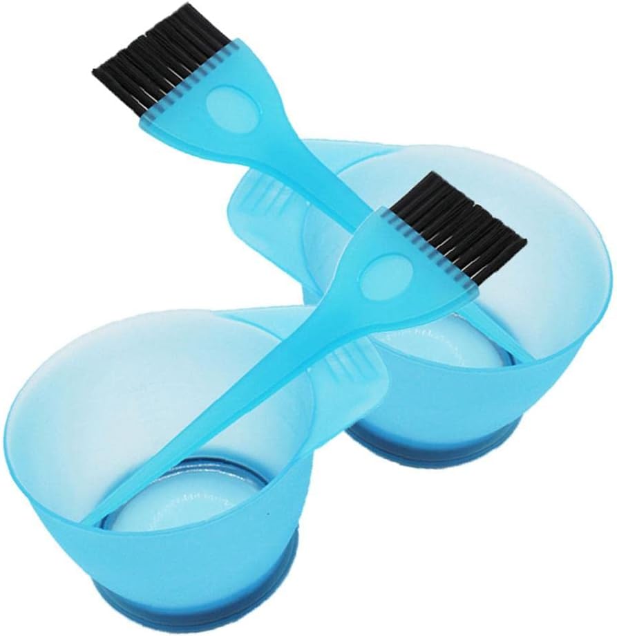 1 Set Hair Dye Color Brush,and Bowl Set Hair Color Brush,Mixing Bowl Kit for Hair Tint Dying Coloring Applicator Blue Good Flexibility : Beauty & Personal Care