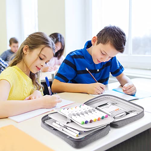 Gutliebe Large Pencil Case With Compartments, Xxl Marker Case Extra Big Capacity Multi-Functional Waterproof Portable For Artist School Student Boys Office Adult Bible Cover (Grey) #TOP5