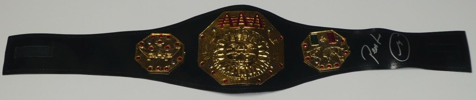 Pentagon Jr. Signed Lucha Libre AAA Toy Championship Title Belt BAS COA AEW Auto - Autographed Wrestling Miscellaneous Items