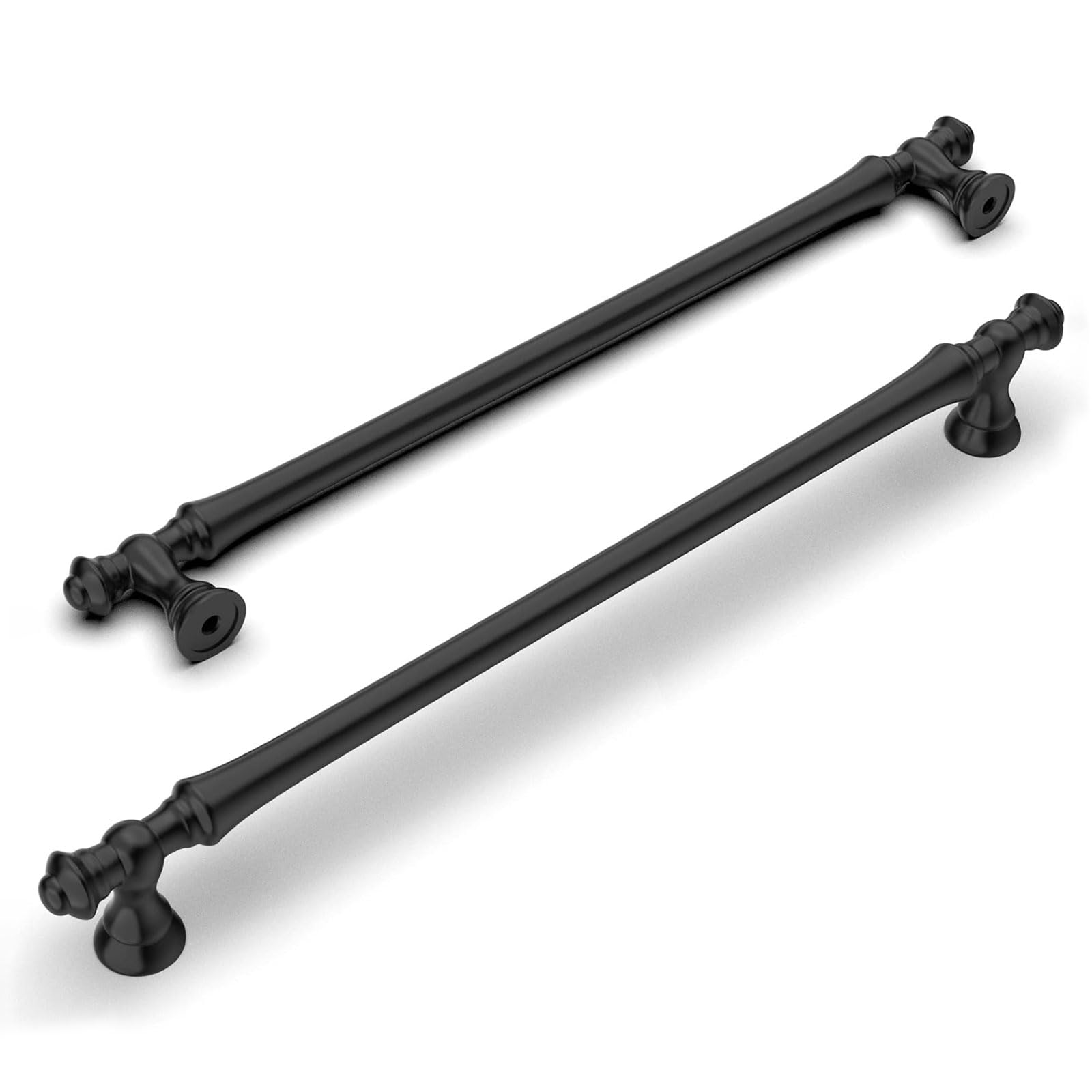 Poignées d'armoire noires mates 254 mm Amerdeco ZH0014 lot de 10 pour cuisine et commode