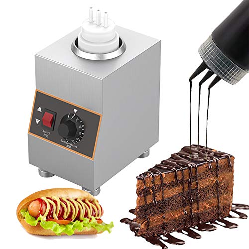 Calentador eléctrico de salsa de queso,160W calentador salsa de alimentos comercial, dispensador de calentador de salsa multifunción,30-85 ℃ máquina de calentador chocolate mermelada, 650 ml/botella Cover