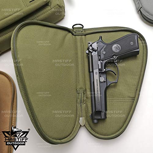 Mastiff Outdoor Large Green Pistol Handgun Padded Case Hunting Shooting Range Sports Transport #TOP2