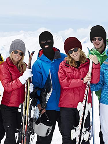 Image of PROBEROS Full Face Ski Mask for Men Women, Knitted Balaclava Ski Mask Thermal Balaclava for Winter Outdoor Sports Ski Bike