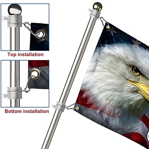 Patriot Eagle Grommet Flag 4X6 Outdoor Double Sided For Flagpole, God Bless America Flag 4X6, American Flag With Eagle Memorial Day 4Th Of July Independence Day Grommet Flag, 4X6' #TOP3