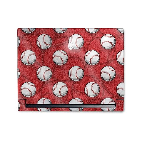 MightySkins Glossy Glitter Skin Compatible With Alienware M18 R1 (2023) Full Wrap Kit - Tiled Baseball | Protective, Durable High-Gloss Glitter Finish | Easy To Apply & Change Styles | Made in the USA