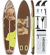 Hiwave Inflatable Stand Up Paddle Board 11’*34”*6” Sup Board, 350lbs Capicity Adult&amp;Youth Paddle ...