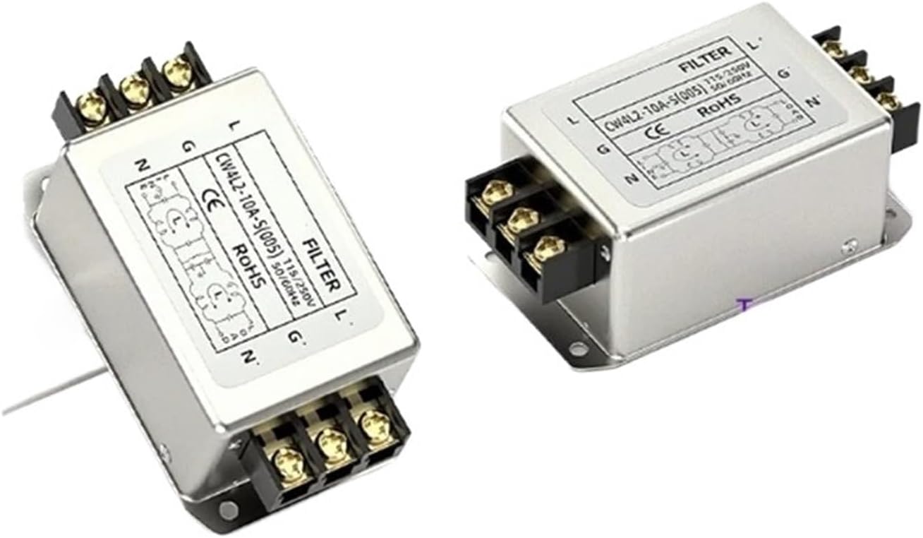 1pcs Power Filter CW4L2-S(005) 3A to 40A 220V AC Dual Extreme sub-Stage Rail Type electromagnetic Interference Purifier CW4L2-10A-S(CW4L2-6A-S(005),Terminal Type)