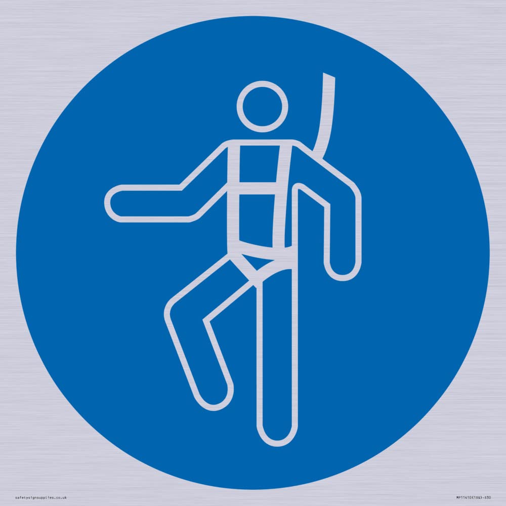 Mandatory: Wear a safety harness Sign - 300x300mm - S30