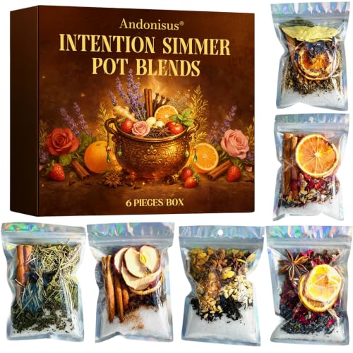 Simmer Pot Potpourri Simmer Pot Mix Intention Simmer Pot Blends Stovetop Simmering Potpourri with Natural Ingredients for Hostess Gifts Meditation & Ritual Spaces (6 pcs)
