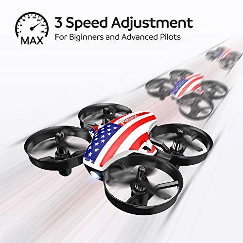 Mini Drone, Potensic A20 RC Nano Quadcopter 2.4G 6 Axis, Altitude Hold Function, Headless Mode Safe and Stable Flight, Remote Control Drone for Beginners & Kids -Flag