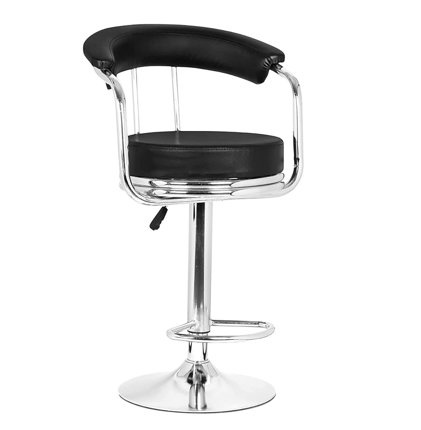 Metal Bar Stool | Modern Height Adjustable Bar Chairs for Home | 360 Degree Swivel Seat Top | Bar Chair for Home Kitchen with Footrest |Bar Stools-image-9