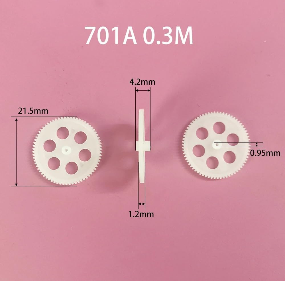 Shaft Pinion 3pcs 0.3 Module Pinion 71A 701A 702A DIY Toy Helicopter Gears 7 Teeth Spur Gear 7T Copper Gear Slow Down Copper Gear Motor Transmission