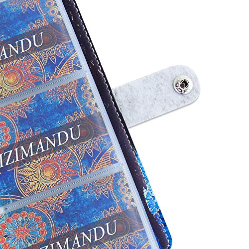lizimandu Business Card Holder Book, Business Card Book Case PU Leather Organization Binder Name ID Card Holder for Men & Women, Up to 96 Cards Capacity(1-Starry Sky)