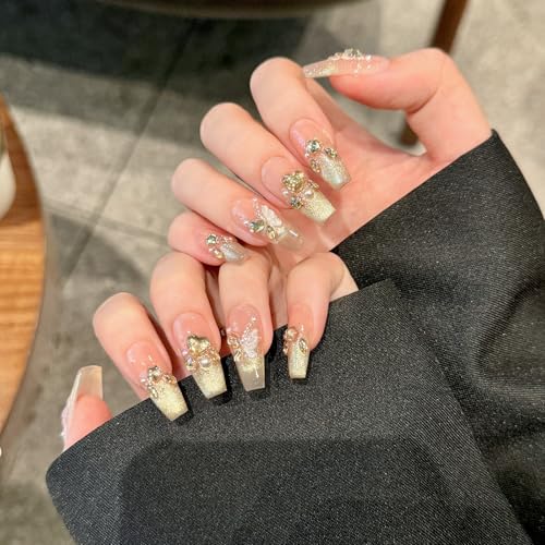 Yacey Handmade Press On Nails – Medium Coffin False Nails for Women - image 3