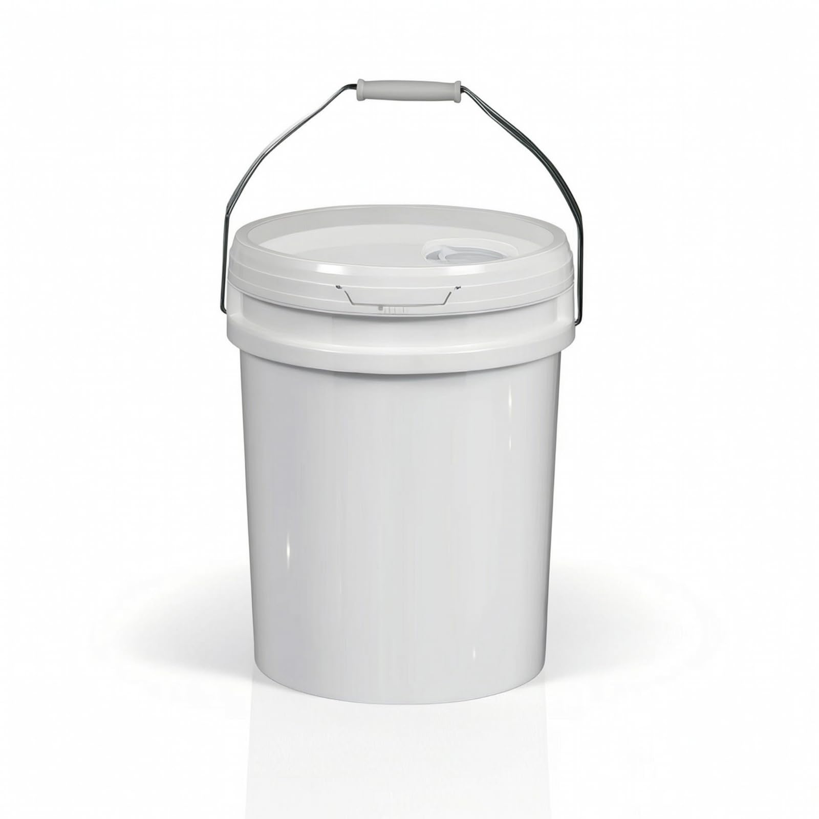 Secchio con Manico in Ferro Stabile Secchio in Plastica PP Robusto Contenitore per Officina, 20L, style to 8