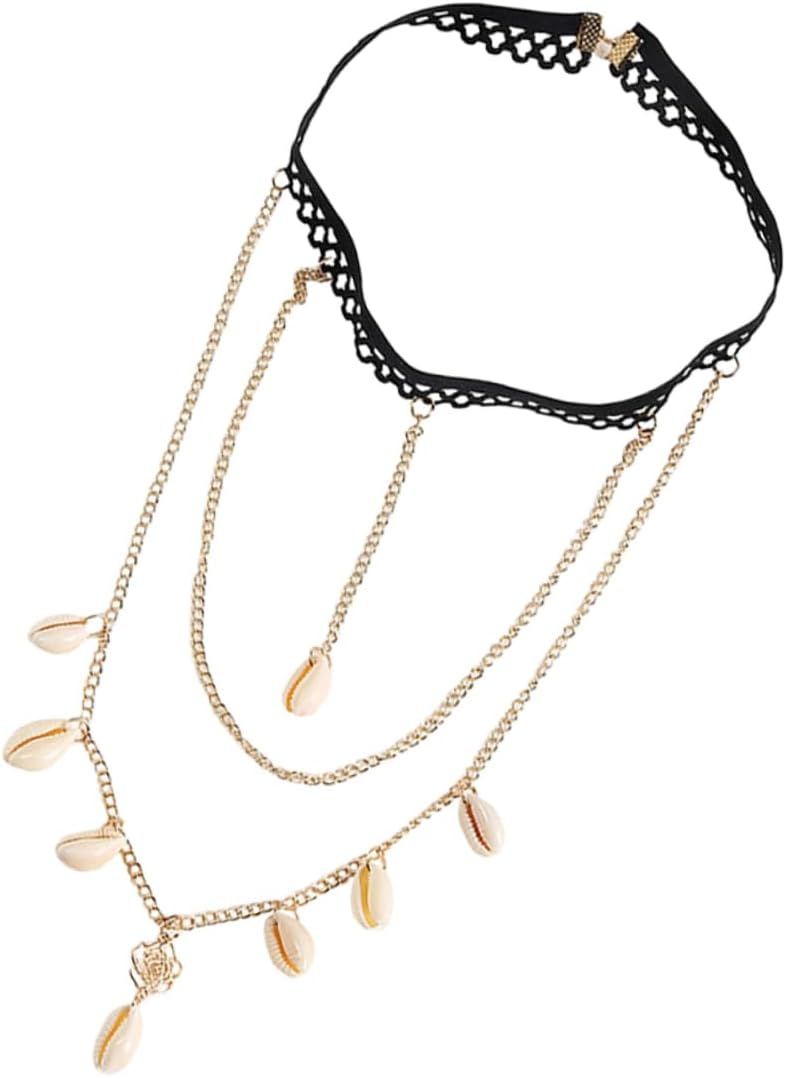 VALICLUD Shell Leg Chain Alloy Thigh Beads Bohemian Body Jewelry for Decorative