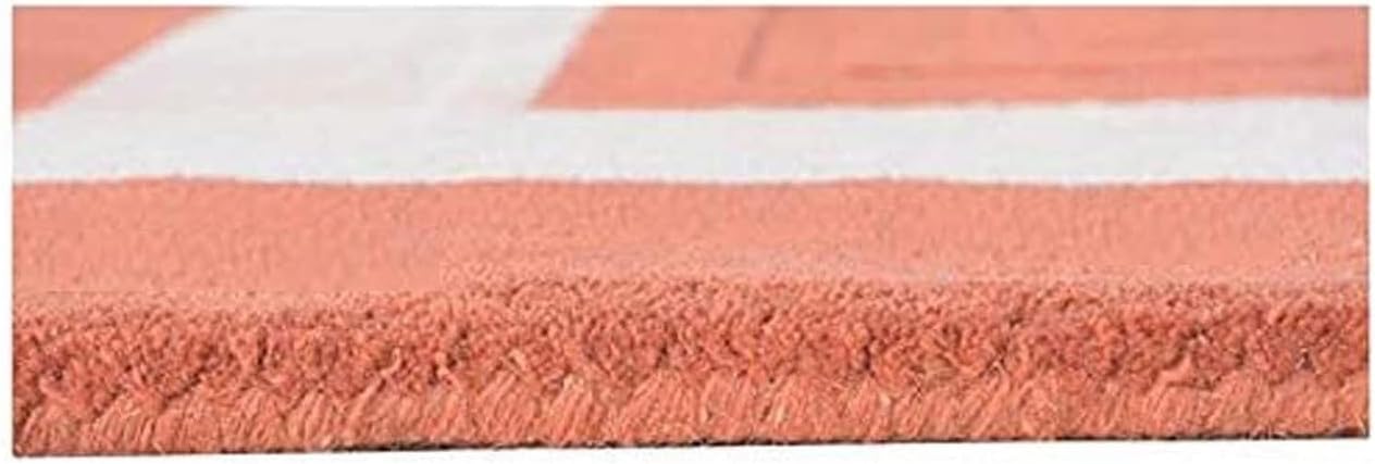 Modern Geometric Border Area Rug 9x12 ft | Hand Tufted Contemporary Designer Carpet