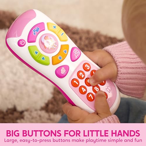 JOYIN Kids Learning Phone and Remote Toy, Pink Smartphone Toys with Music for Infants, Kids, Holiday Stocking Stuffers, Birthday Gift for Girls by JOYIN - Used condition - Image 6