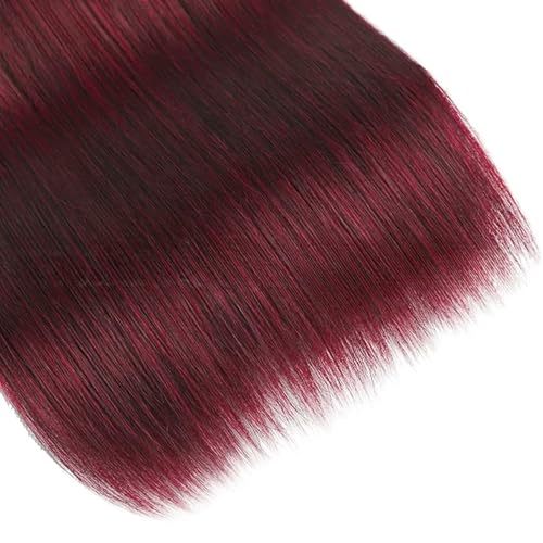 Straight Human Hair Bundles 99J Burgundy 26 28 30 Inch 12A Brazilian Virgin Remy Hair Extensions 3 Bundles Sleek Silky Weave for Black Women — view 6