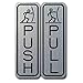Classic Fun Push Pull Door Sign (Brushed Silver) - Medium