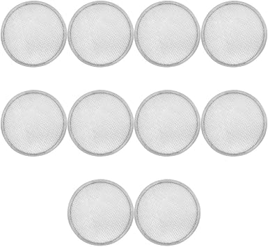 10 Pack Stainless Steel Sprouting Lids for 86mm Wide Mouth Mason Jars - Reusable Mesh Filter Strainer Screens for Beans, Alfalfa, Broccoli Sprouts - Easy Clean