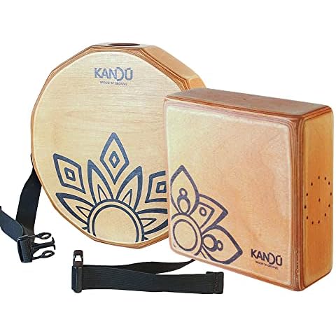 Kandu KTAK -The First Handcrafted, Hand Drum Packege With The Kandu Clever Shaker -Nut Brown Cover