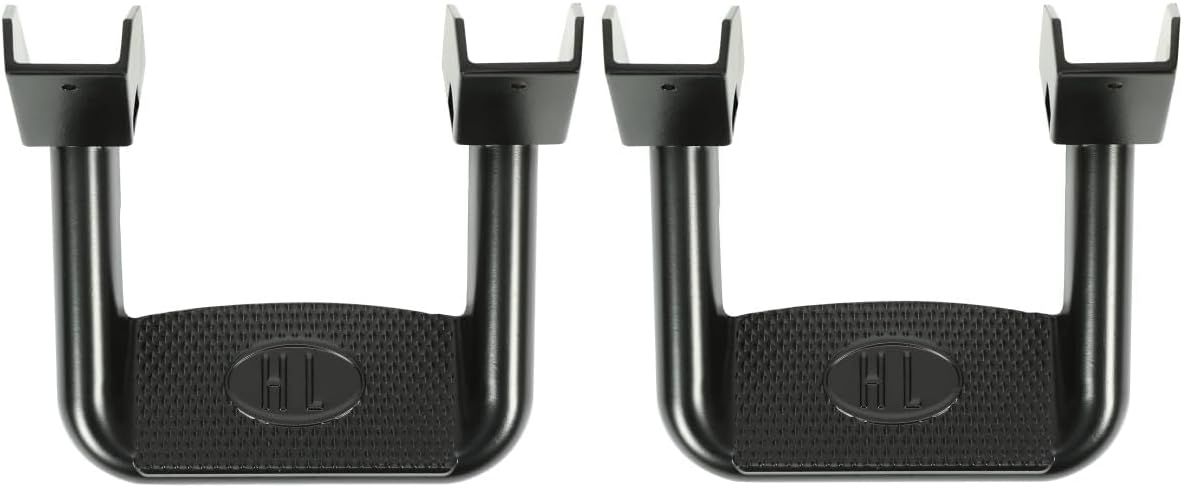 ECOTRIC Side Steps-300LB Load, Electrophoresis Black Aluminum Step Rails for Trucks, Compatible with Chevy, Ford, Toyota, GMC, Dodge, Jeep & More