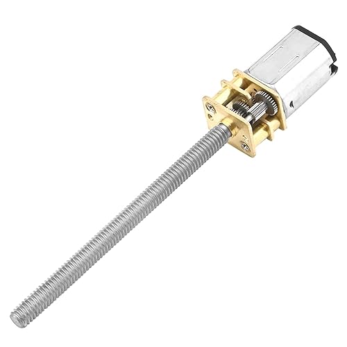 Miniatura 5 de Fielect DC 6V 30RPM N20 Motor de engranaje de reducción de velocidad con eje de rosca de tornillo de plomo M4x100mm para juguetes eléctricos de