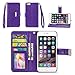 IZENGATE Classic Series Folio Flip PU Leather Wallet Case with Stand for iPhone 6 Plus/ 6S Plus - Purple