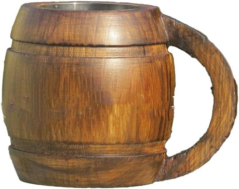 Handmade Large Wood Beer Mug - Gift For Men, Gift For Him