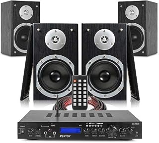 Fenton 4.0 Surround Sound Speakers Home Cinema Theatre System, FM Radio Bluetooth Amplifier, SHFB55B