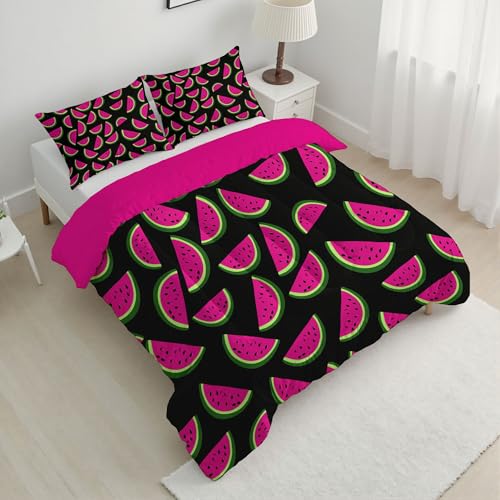 Edredón de sandía morado reversible para niños 260x230cm de microfibra suave 4