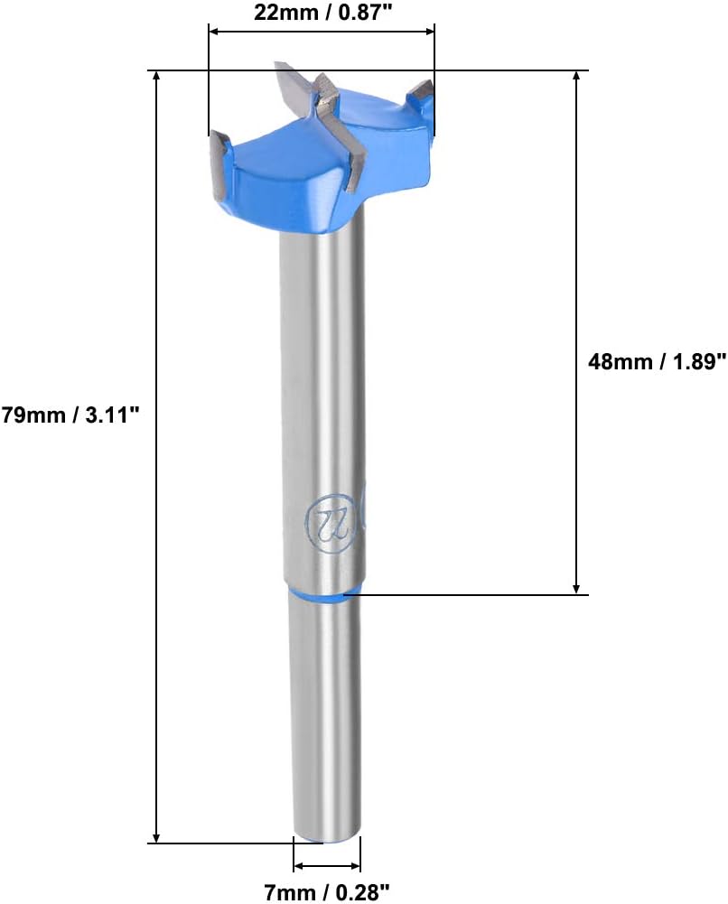 🛒 Flаѕh Sаlе uxcell Forstner Drill Bits 22mm, Tungsten Carbide Wood Hole Saw Auger Opener, Woodworking Hinge Hole Drilling Boring Bit Cutter (Blue, Gray) Flаѕh Dеаlѕ - 80% оƒƒ uxcell Forstner Drill Bits 22mm, Tungsten Carbide Wood Hole Saw Auger Opener, Woodworking Hinge Hole Drilling Boring Bit Cutter (Blue, Gray)