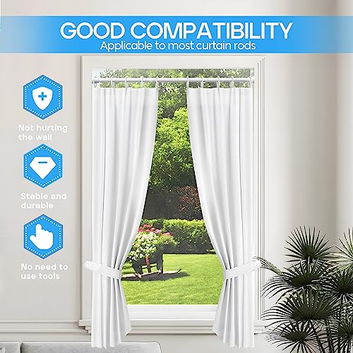 Tension Curtain Rod 1Pcs Tension Rods For Windows 28 To 48 Inch Spring Curtain Rod Adjustable Tension Rod White Tension Curtain Rod Of Bathroom Window Curtain Rod Non Slip Tension Rod #TOP3