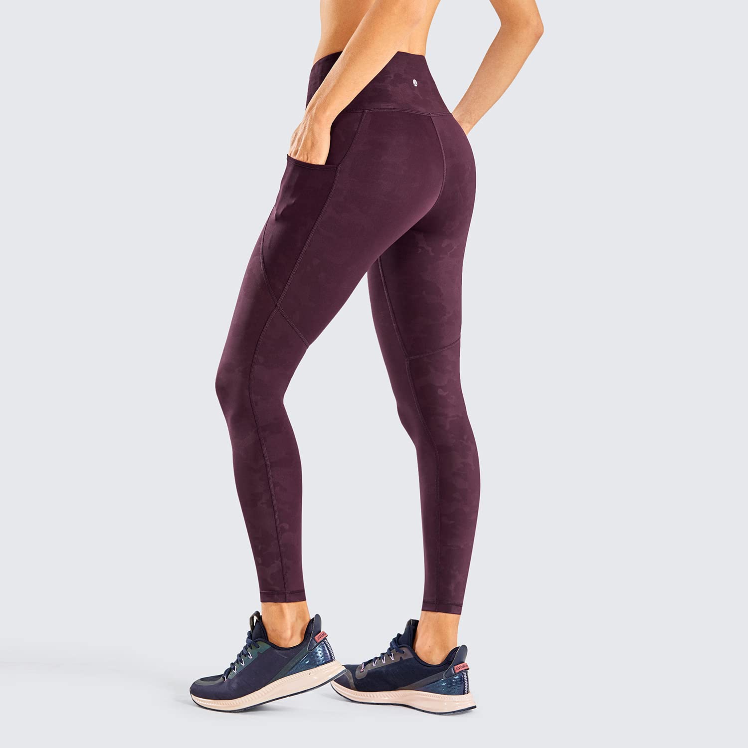 Legginsy na siłownię damskie spodnie treningowe z wysokim stanem legginsy do jogi - 61 cm spodnie z szerokimi nogawkami damskie (S)