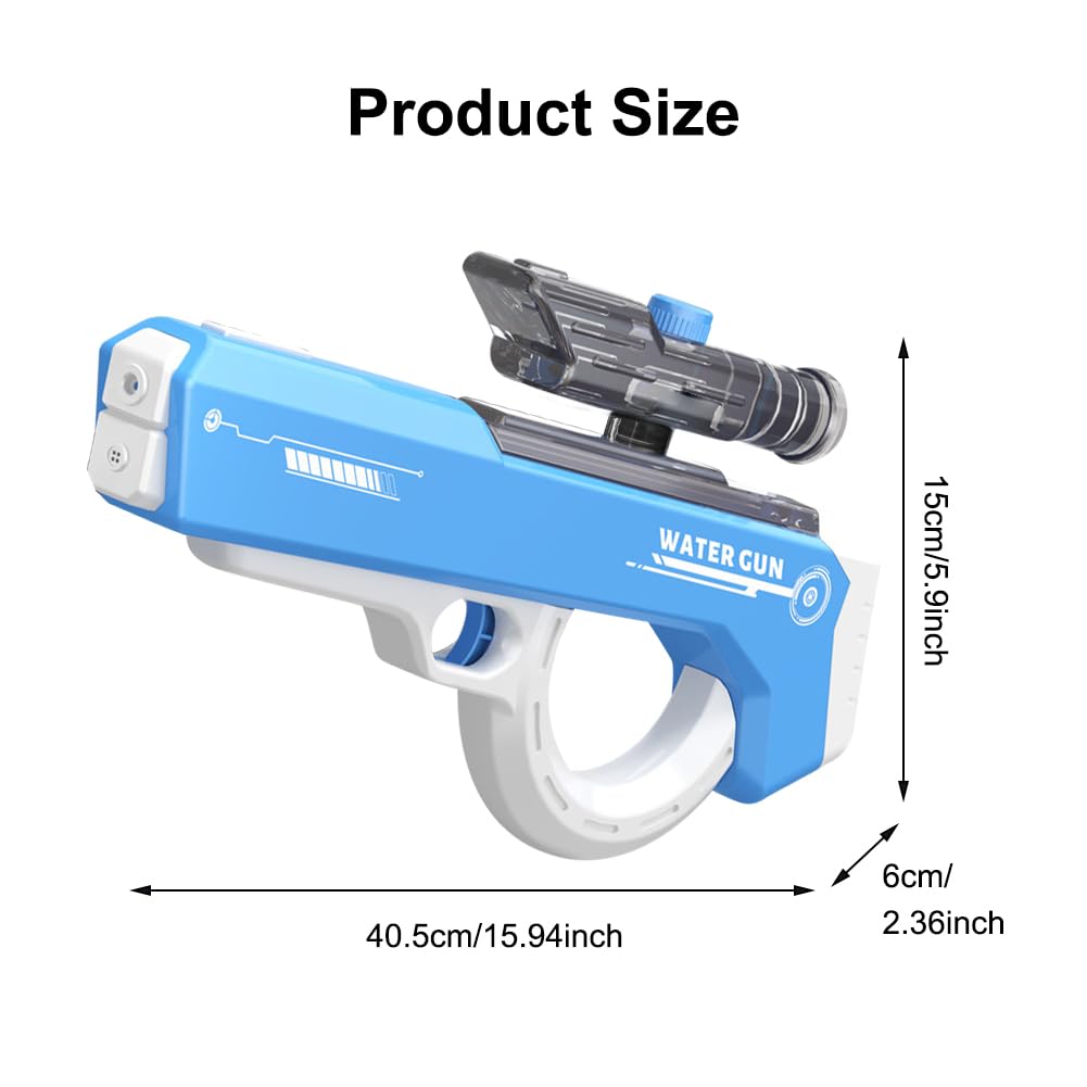 Elektrische Wasserpistole Mit 8m Reichweite - Perfekt Für Wasserschlachten Im Garten & Pool