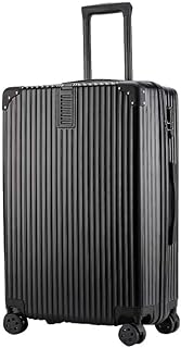 32-Inch Black Travel Suitcase - Expandable Aluminum Handle Lightweight Hardshell Suitcase with Spinner Wheels Built-In TSA Lock? Convenient for Business Trips, Black, 32