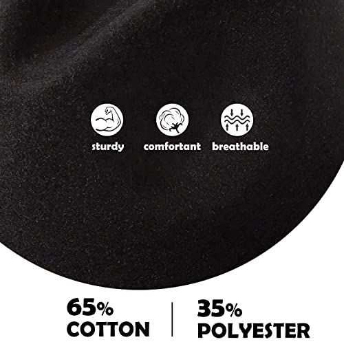 Lisianthus Men & Women's Felt Wide Brim Western Cowboy Outdoor Fedora Hats With Belt A Shiny-Black #TOP4